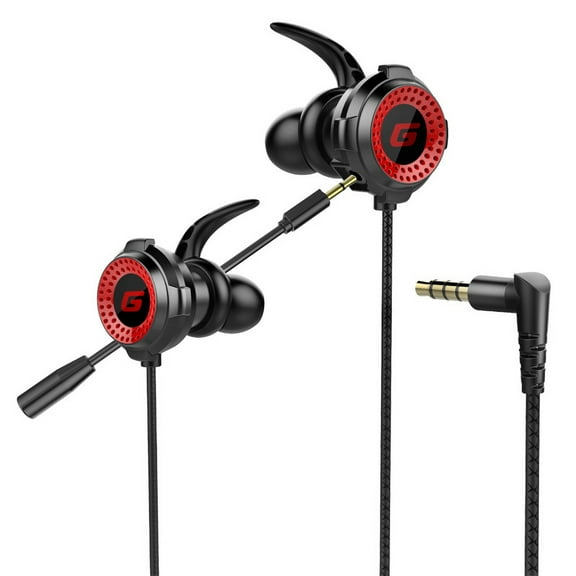 Visland In-Ear Gaming Earbuds with Mic, Black