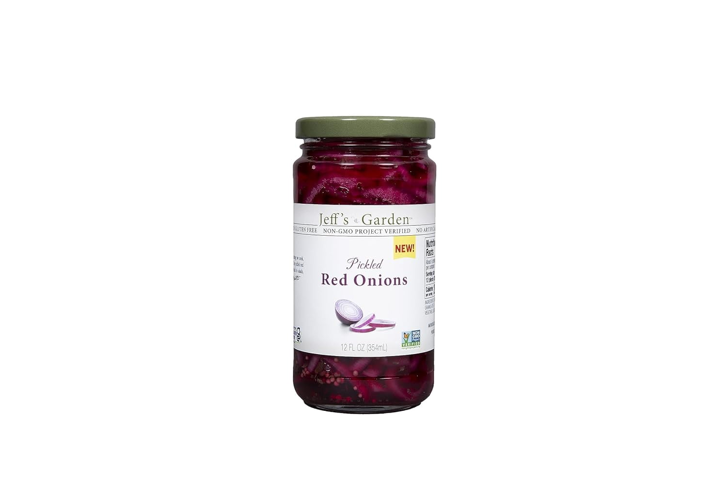(Price/Case)Jeff's Garden - Onions Pickled Red - Case of 6-12 FZ