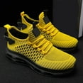 thumbnail image 6 of Mens Shoes,Lightweight Breathable Knit Athletic Sneakers With Thick Sole for Outdoor Casual Walking And Running Comfort Shoes,Shoes for Men,Yellow,9.5, 6 of 6