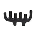 thumbnail image 6 of Pillar Holder & Taper Holder Metal Wood Sculptural Silhouette Modern Home Office Bedroom Living Room - 7" Black, 6 of 11
