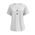 thumbnail image 3 of Plebaso Womens Dressy Casual Blouses V Neck Short Sleeve Shirts Business Casual Tunics Office Work Clothes, 3 of 8