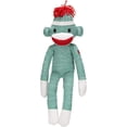 thumbnail image 6 of Made by Aliens Adorable Green Sock Monkey, The Original Traditional Hand Knitted Stuffed Animal Toy Gift-for Babies, Teens, Girls and Boys Baby Doll Present Puppet 20 Inches, 6 of 6