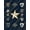 Navy Blue Gold, Pattern 1, variant on ODIKA Lone Athletic Bold Stripe Cave Vintage Pennant Border Football Flowing Dynamic for Dorm Room, Small Living Apartment, Stain Resistant Low Profile