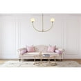 thumbnail image 2 of Living District Nyomi 24" 2-Light Metal/Glass Chandelier in Satin Gold/White, 2 of 7