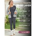 thumbnail image 6 of DAKIMOE Womens Thermal Underwear Sets Long Johns with Fleece Lined for Women Long Sleeve Shirt Crewneck Base Layer Pajama Top and Leggings Set for Women Cold Weather S-XL, 6 of 8