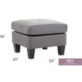 thumbnail image 2 of Glory Furniture Newbury Faux Leather Ottoman in Gray, 2 of 2