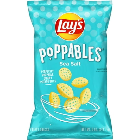 Lays Poppables Potato Snacks Sea Salted, 5 Oz Packaging May Vary - Pack of 2