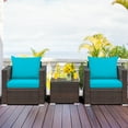thumbnail image 3 of Patiojoy 2 Piece Steel Rattan Patio Cushioned Sofas and nbsp Furniture Set, Brown, 3 of 6