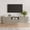 Gray, variant on 86.6'' Fluted TV Stand for TVs up to 85", Modern Entertainment Center with Storage Cabinet & Sliding Doors for Living Room, Walnut