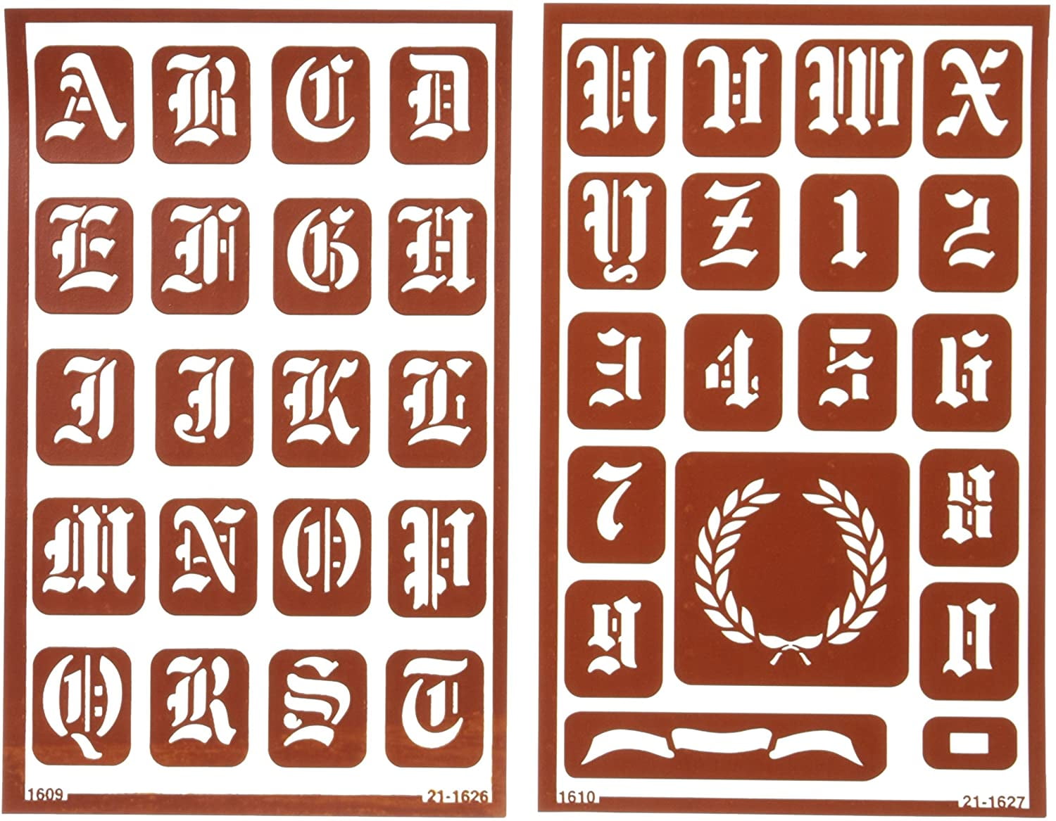 Armour Over 'N' Over Reusable Stencils 5"X8"-Lowercase Alphabet GE21-1608 