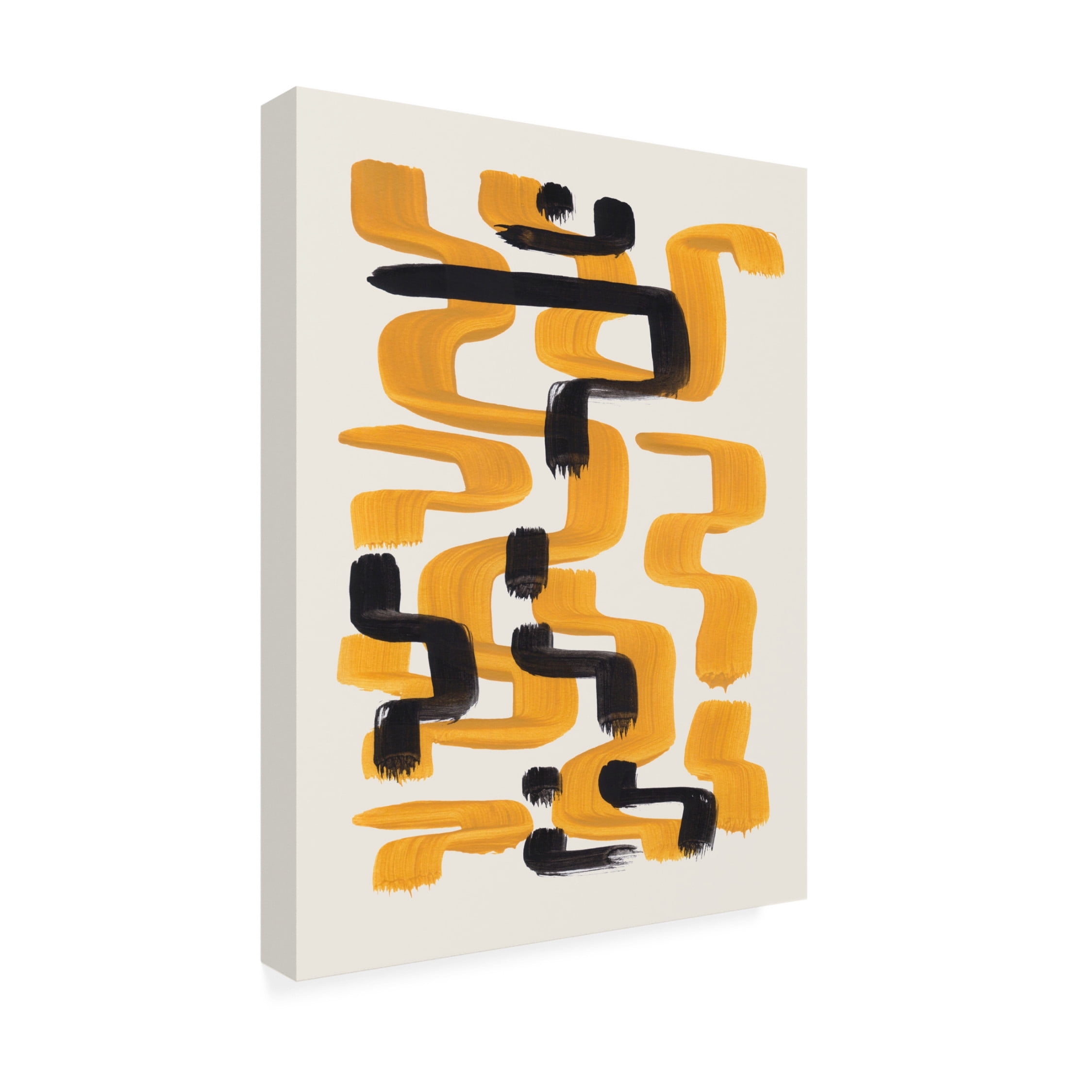 Trademark Fine Art Ejaaz Haniff Mustard Wiggle Canvas Wall Art