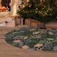 thumbnail image 6 of Yiaed Camouflage Skulls Print Christmas Tree Skirt , Tree SkirtsTree Mat for Christmas Winter Holiday Indoor Decorations-30", 6 of 7