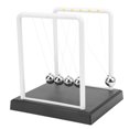 thumbnail image 3 of Swing Pendulum Newton Rectangular Toy Physics Science Bolas Grandes de Equilibrio de Cuna Newton con 5 Bolas de Acero y Base Aliviar el Estrés Corporal L / M, 3 of 8