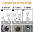 thumbnail image 4 of Sincero Juego de extractores de tornillos rotos de doble cabeza, combinación de 6 uds., herramienta extractora de tornillos rotos de dientes deslizantes de acero HSS, 4 of 5