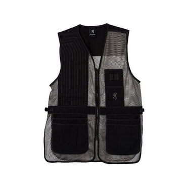 Browning Trapper Creek Shooting Vest Left Hand Black/Grey LG 3050369903