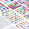 thumbnail image 1 of 1449 Pieces Self-Adhesive Multi-Color Jewels Stickers 3 mm-15 mm Gem Stickers Rhinestone for DIY Craft Art Project Face Body Makeup Nail Supplies Card Making Home Party Decoration, 1 of 7