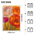 thumbnail image 2 of FORMRS 1-Subject Spiral Notebook 8" x 5" College Ruled 60 Refillable Sheet, 2 Pack, Orange Abstract Floral, 2 of 7