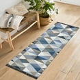 thumbnail image 6 of Modern Simple Triangles Bedside Runner Rug 2'x 6' Non Slip Carpet Floor Mat Area Rug, 6 of 8