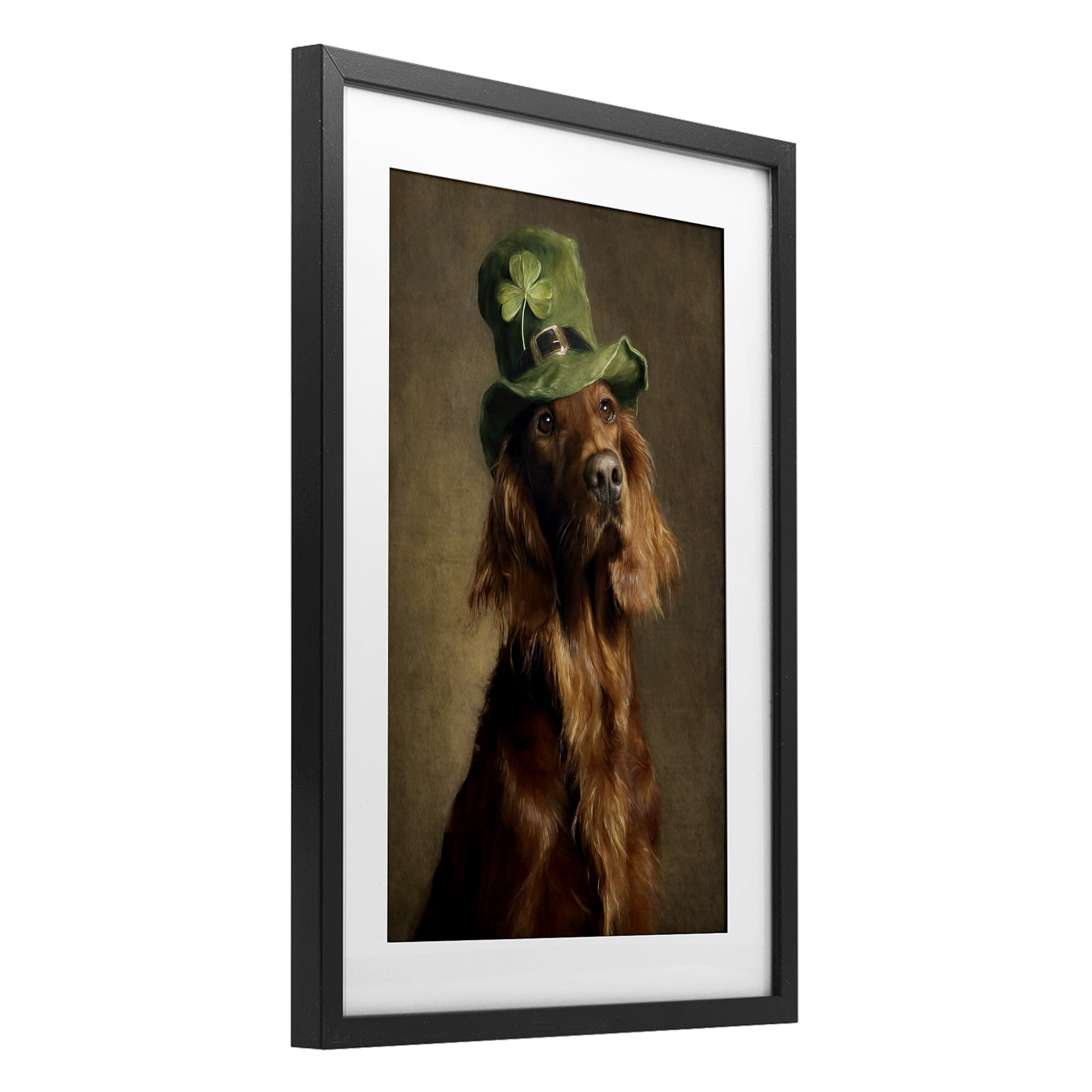 Stupell Industries The Irish Setter Portrait Black Framed Print Under Glass, design by Tina LeCour