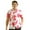 White/Red, variant on Monterey Club Men's Hawaiian Print Texture Camp Casual Golf Polo Shirt #1521