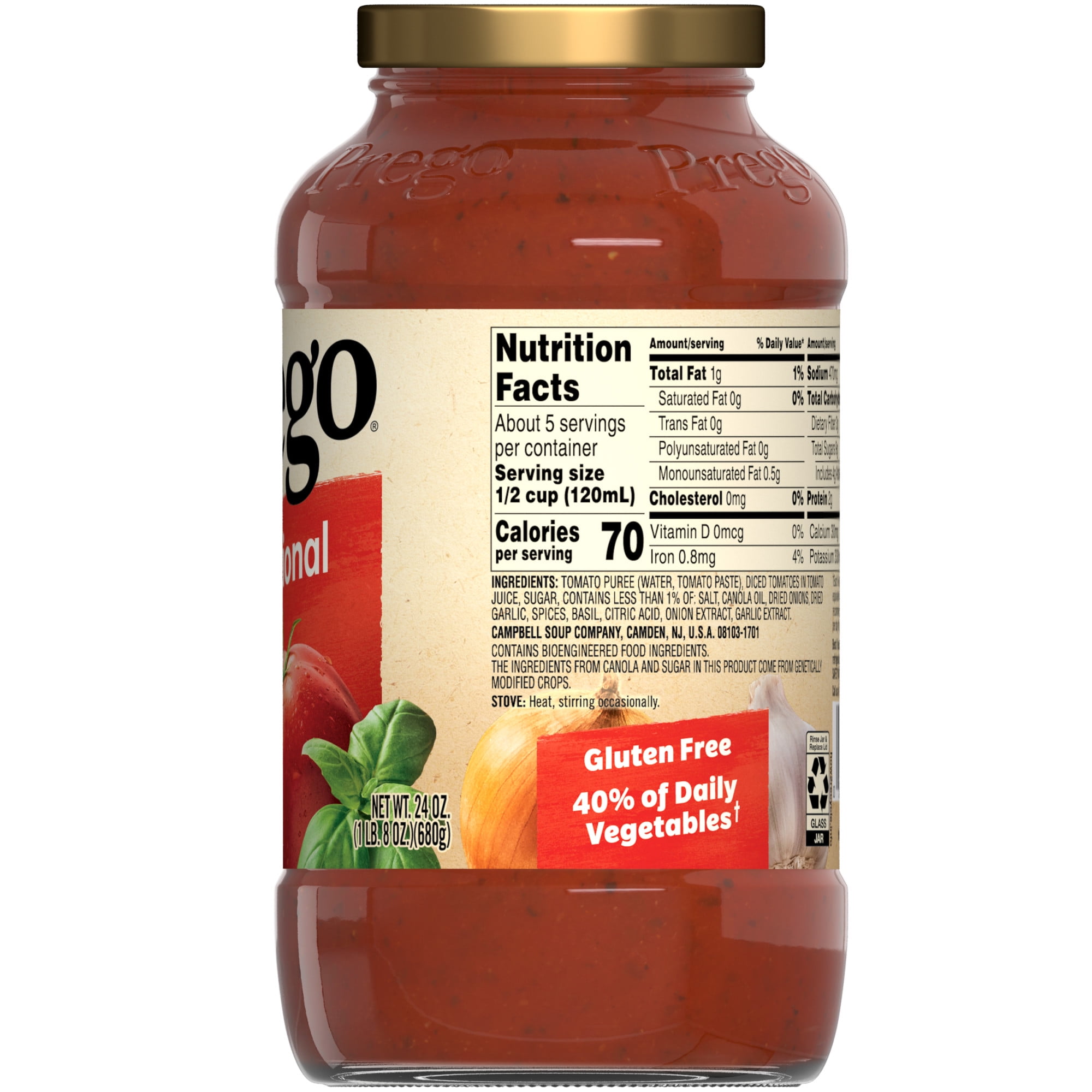 Prego Traditional Pasta Sauce Can 300g