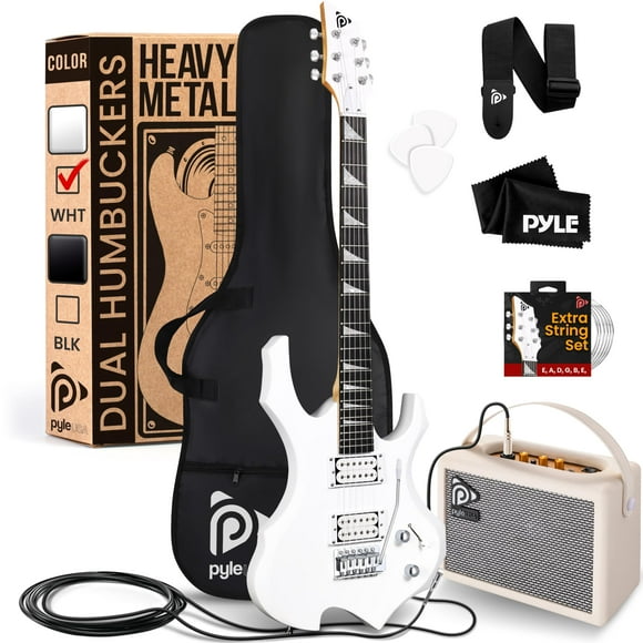 Guitarra eléctrica Pyle Heavy Metal EG Fire con kit de amplificador