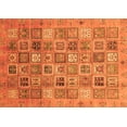 thumbnail image 1 of Ahgly Company Indoor Rectangle Abstract Orange Modern Area Rugs, 3' x 5', 1 of 4