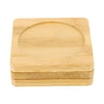 thumbnail image 3 of ZOENHOU 60 Pack 3.7 Inch Bamboo Coasters, Square Wooden Drink Coasters, Bamboo Tray for Drinks, Succulent, 3 of 6