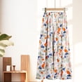 thumbnail image 2 of Capri Pants for Womens Flora Pajama Comfy Lounge Sleep Pants Lightweight Breathable Pj Bottoms, 2 of 3