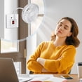thumbnail image 6 of Light Socket Fan, Plug-in Fan, 360° Adjustable Quiet Fan with Switch, Includes Plug Adapter for Bedroom, Bathroom, Office, Dorm, 15cm, 6 of 7