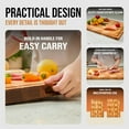 thumbnail image 3 of Bearchop Herringbone Acacia Wood Cutting Boards for Kitchen, [20" x 15" x 1.25"] Large Herringbone Pattern Cutting Boards, Solid Wood Butcher Block Cutting Board with Juice Grooves and Handle, 3 of 7