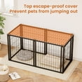 thumbnail image 3 of Dog Crate 47.2" Dog Kennel for Small Medium Dogs, Puppy Dog Playpen with Top, Pet Cage, Indoor, Black.47.2"L x 22"W x 24"H., 3 of 17