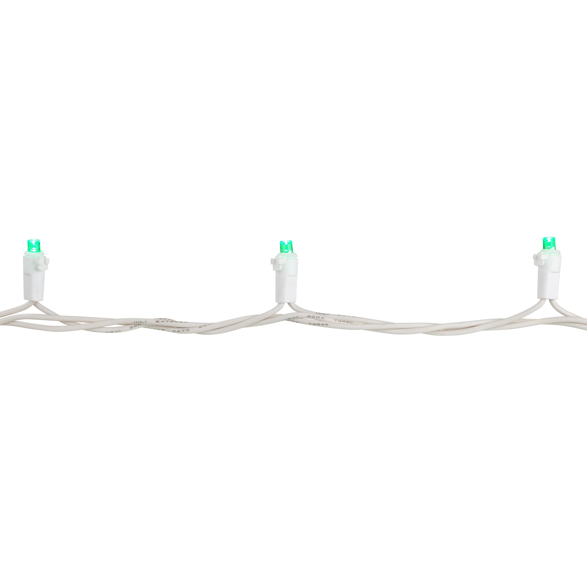 Set of 50 Green LED Wide Angle Christmas Lights