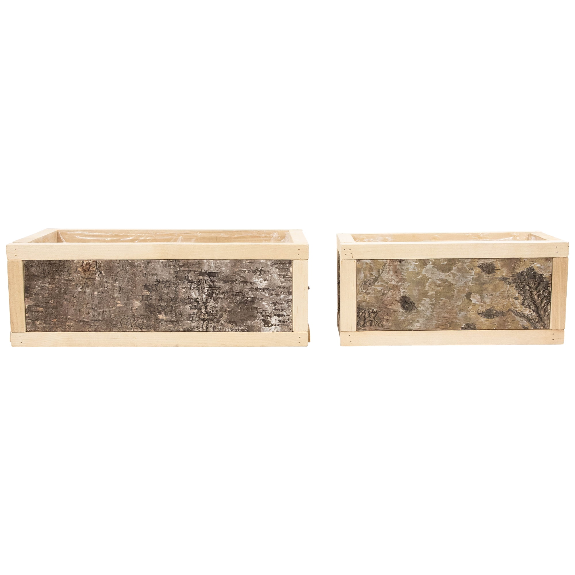 Northlight Rustic Wooden Storage Boxes  - 15.5" - Set of 2