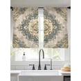 thumbnail image 2 of Vintage Floral Pattern Sheer Curtains 2 Panels Set Bohemian Retro Traditional Flower Sheer Window Curtains Light Filtering Rod Pocket Voile Drapes for Bedroom Living Room 52"x45", 2 of 9