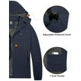thumbnail image 5 of Little Donkey Andy Men's Lightweight Windbreaker Jacket Removable Hooded Windproof Coat for Running Hiking Golf Deep Blue L, 5 of 7