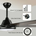 thumbnail image 3 of OUTON 52" Ceiling Fans with Light  Remote Control Sale Clearance, 6-Speed Reversible DC Motor Ceiling Fans,  Dimmable Modern Ceiling Fan for Bedroom, Living Room, 3 of 15