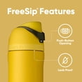thumbnail image 2 of Owala Harry Potter FreeSip Insulated Stainless Steel Water Bottle with Straw, BPA-Free Sports Water Bottle, Great for Travel, 24 oz, Hufflepuff, 2 of 5