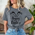 thumbnail image 2 of AGWOLF Womens Tops for $5 Happy Easter Shirts for Women Cute Letter Printed Rabbit Graphic Tee Casual Short Sleeve Crewneck Tops Easter Gift for Teen Girls, 2 of 6