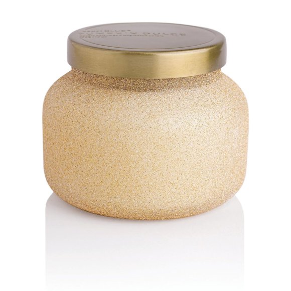 Capri Blue Signature Glam Jar Candle - Long Lasting Soy Wax Blend - Glitter Candles for Home Scented with Luxury Holiday Scents (Pumpkin Dulce, 19 oz)