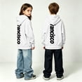 thumbnail image 5 of WhouRiu Boys Girls Letter Graphic Hoodie Kids Unisex Long Sleeve Hooded Pullover With Pockets Autumn Winter Soft Cozy Sweatshirts,2-3 Years, 5 of 9