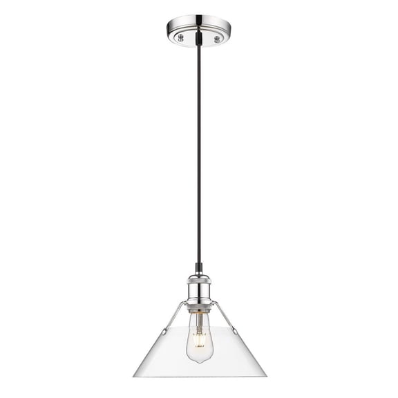 Orwell 1-Light Pendant in Chrome with Clear Glass