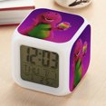 thumbnail image 2 of Barney's Adventures peripheral desktop square clock, seven-color changing alarm clock, silent alarm clock, 2 of 4