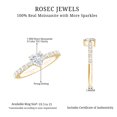 thumbnail image 6 of Rosec Jewels Moissanite Heart Promise Engagement Ring with Side Stones (5 mm, D-VS1 Grade), 10K Yellow Gold, US 11.50, 6 of 7