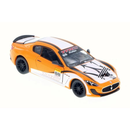Grand Orange Liqueur - 2016 Maserati Grand Turismo MC Stradale with Decals Hard Top, Orange w/ Decals - Kinsmart 5395DF - 1/38 Scale Diecast Model Toy Car (Brand New but NO BOX)