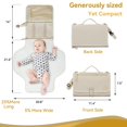 thumbnail image 4 of Cambiador de pañales portátil Zaveena. Cambiador portátil para bolsa de pañales. Cambiador de viaje. Newborn Essentials Crema para recién nacidos, niñas y niños, 750 unidades, 4 of 5