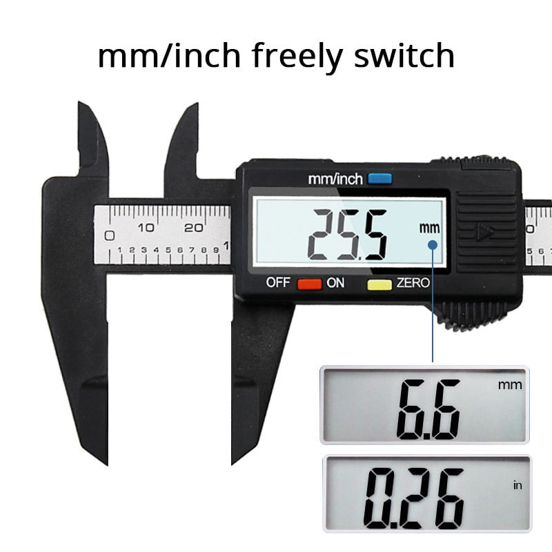 150mm 6 Inch LCD Digital Ruler Electronic Carbon Fiber Vernier Caliper Gauge Micrometer Measuring Tool Calibre Digital Suwmiarka