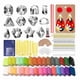 thumbnail image 1 of El kit para hacer pendientes de arcilla polimérica incluye 30 moldes para pendientes de arcilla polimérica, 32 colores de arcilla, herramientas y rodillos., 1 of 5