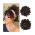 thumbnail image 1 of Afro Puff Kinky Curly Bun Hair Synthetic Drawstring Ponytail Clip In Short Extensions Hairpieces, 1 of 6