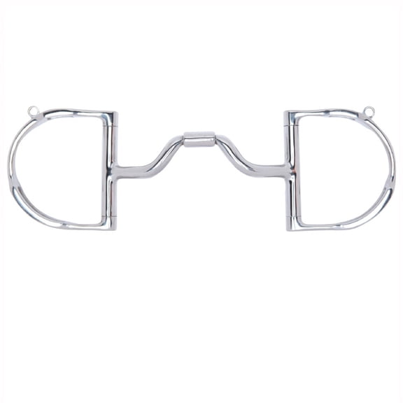 4 1/2 in Myler Horse Bit Dee W/ Hooks Medium Wide Ported Barrel